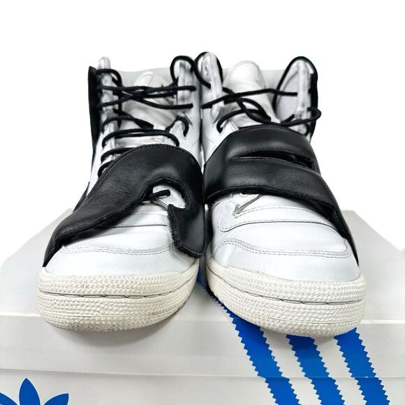 adidas Originals by Jeremy Scott JS LETTERS LEATHER Black White Size 10 - Picture 4 of 9